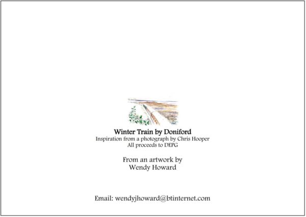 Card - Winter train passing Doniford - Image 2